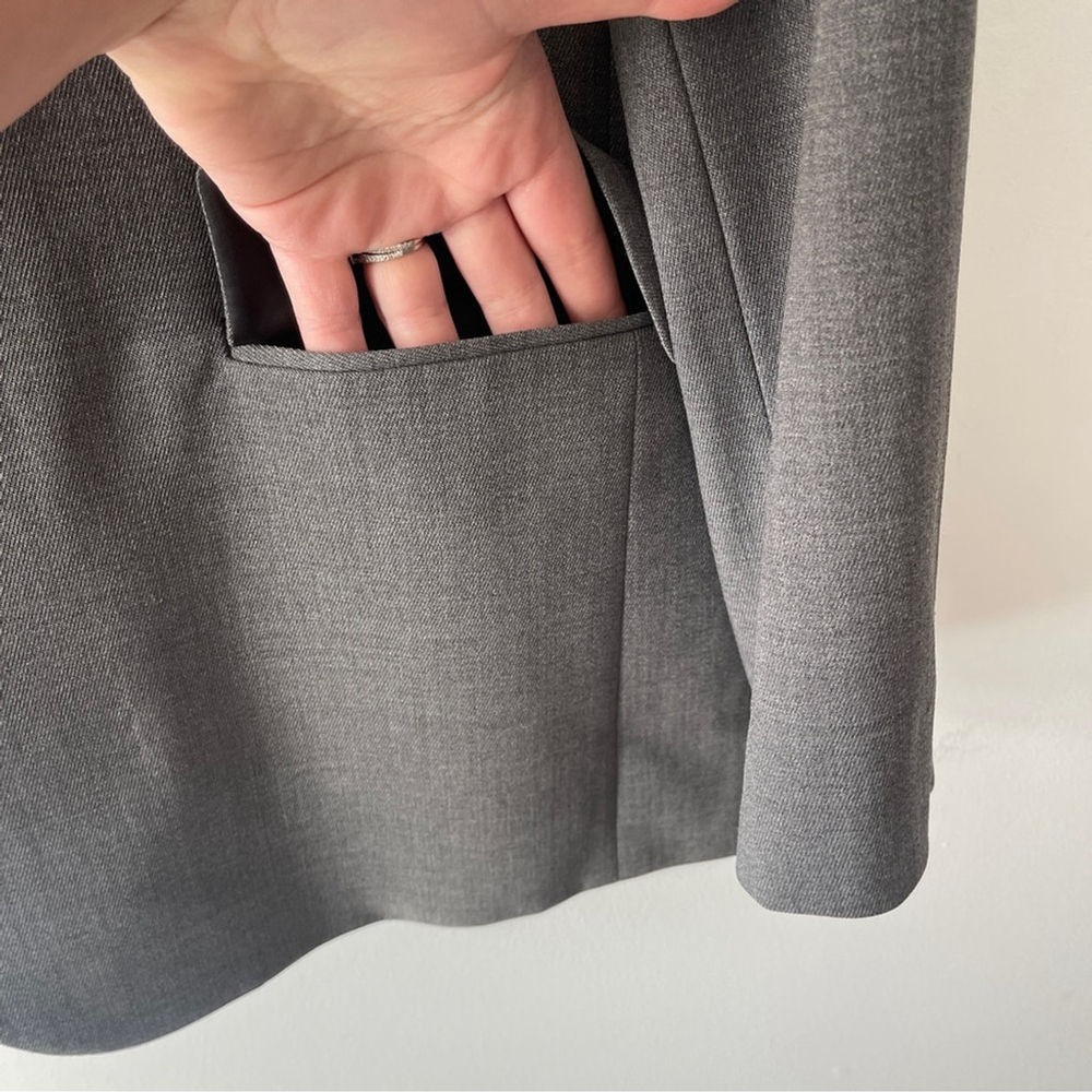 Aritzia Wilfred Francis Oversized Wool Blazer Grey Size L - Picture 6 of 12